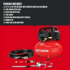 Coupon β¨ Craftsman Air Compressor, 6 Gallon, Pancake, Oil-Free With 13 Piece Accessory Kit (Cmec6150K) π€© 6 Coupon β¨ Craftsman Air Compressor, 6 Gallon, Pancake, Oil-Free With 13 Piece Accessory Kit (Cmec6150K) π€© -Craftsman Tools Sales 614ml84qOaL.US1500
