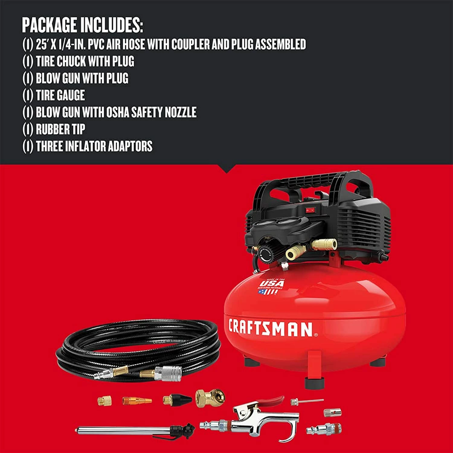 Coupon β¨ Craftsman Air Compressor, 6 Gallon, Pancake, Oil-Free With 13 Piece Accessory Kit (Cmec6150K) π€© 2 Coupon β¨ Craftsman Air Compressor, 6 Gallon, Pancake, Oil-Free With 13 Piece Accessory Kit (Cmec6150K) π€© - Image 2