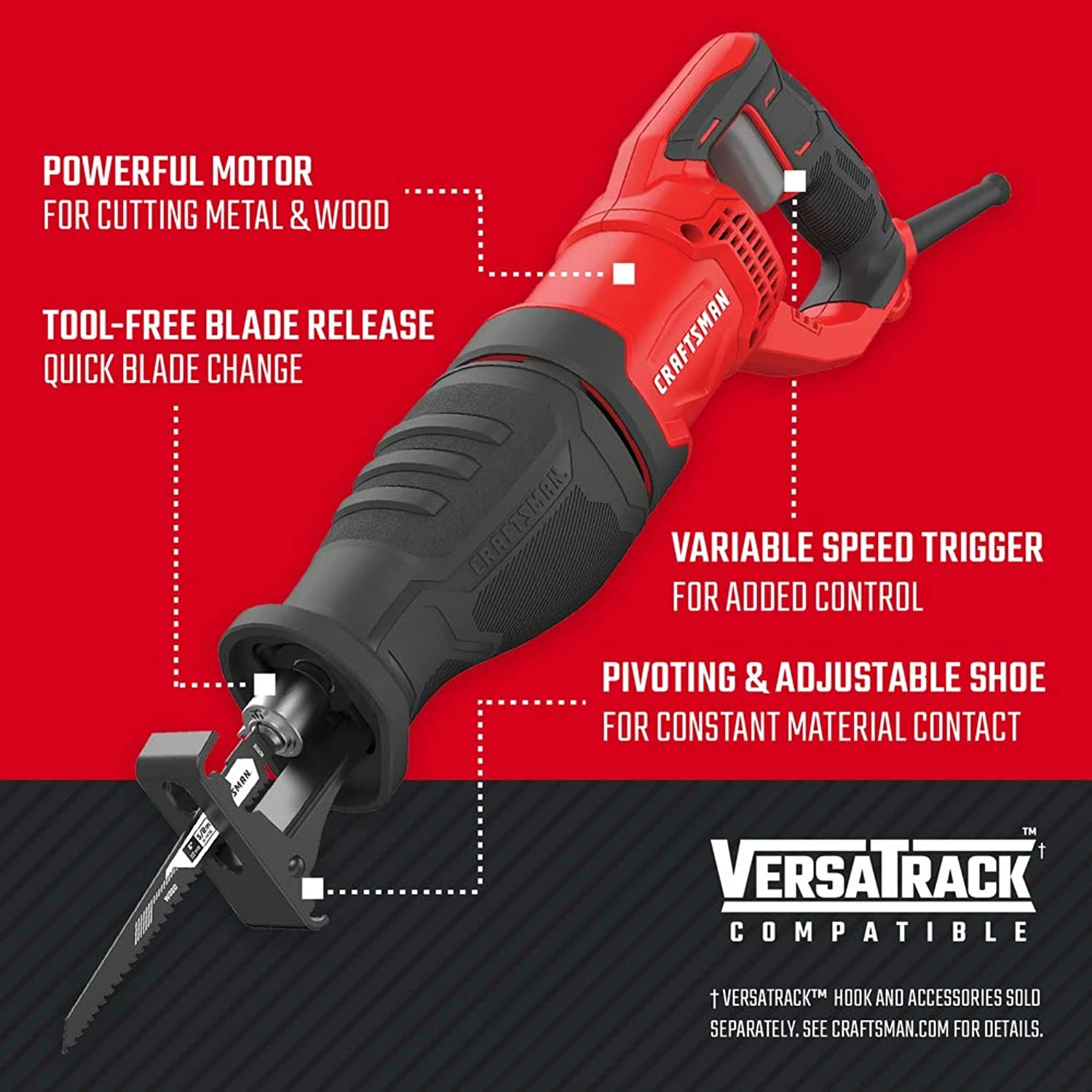 Outlet β€οΈ Craftsman Reciprocating Saw, 7.5-Amp, Corded (Cmes300) π 5 Outlet β€οΈ Craftsman Reciprocating Saw, 7.5-Amp, Corded (Cmes300) π - Image 5