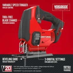 Flash Sale π Craftsman V20 Cordless Jig Saw, Tool Only (Cmcs600B) π 8 Flash Sale π Craftsman V20 Cordless Jig Saw, Tool Only (Cmcs600B) π -Craftsman Tools Sales 61GP8RtiT5L.US1500