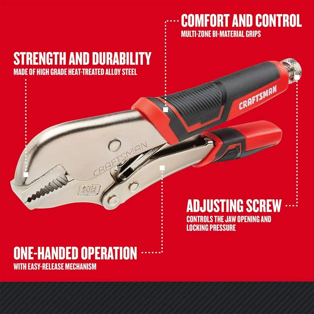 Flash Sale βοΈ Craftsman Locking Pliers, 10-Inch Straight Jaw (CMHT82549) π― 3 Flash Sale βοΈ Craftsman Locking Pliers, 10-Inch Straight Jaw (CMHT82549) π― - Image 3