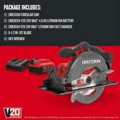 Alternative view of Best Sale 🎁 Craftsman V20 6-1/2-Inch Cordless Circular Saw Kit (Cmcs500M1) 🔥