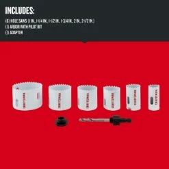 Outlet π₯ Craftsman Hole Saw Kit, Bi-Metal Set, 7-Piece (Cmah1Set7) π 7 Outlet π₯ Craftsman Hole Saw Kit, Bi-Metal Set, 7-Piece (Cmah1Set7) π -Craftsman Tools Sales 61XQ ikuZ0S.US1500