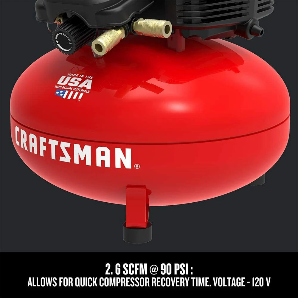 Buy π₯ Craftsman Air Compressor, 6 Gallon, Pancake, Oil-Free with 13 Piece Accessory Kit (CMEC6150K) π 3 Buy π₯ Craftsman Air Compressor, 6 Gallon, Pancake, Oil-Free with 13 Piece Accessory Kit (CMEC6150K) π - Image 3