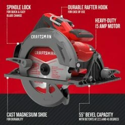 Outlet βοΈ Craftsman 7-1/4-Inch Circular Saw, 15-Amp (Cmes510) π 8 Outlet βοΈ Craftsman 7-1/4-Inch Circular Saw, 15-Amp (Cmes510) π -Craftsman Tools Sales 61ZxLt6IBDL.US1500