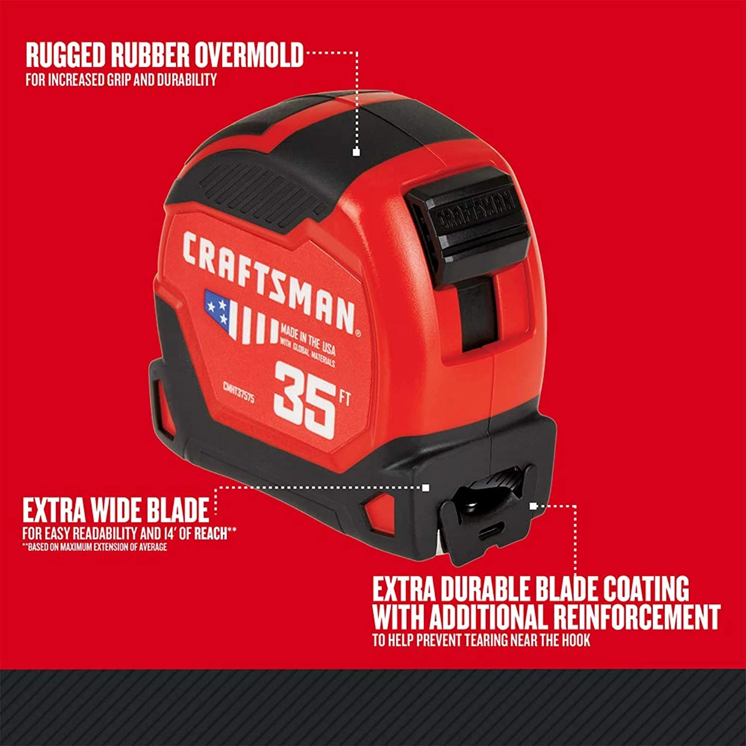 Top 10 π Craftsman Tape Measure, Proreach, 35-Foot (Cmht37575S) βοΈ 5 Top 10 π Craftsman Tape Measure, Proreach, 35-Foot (Cmht37575S) βοΈ - Image 5