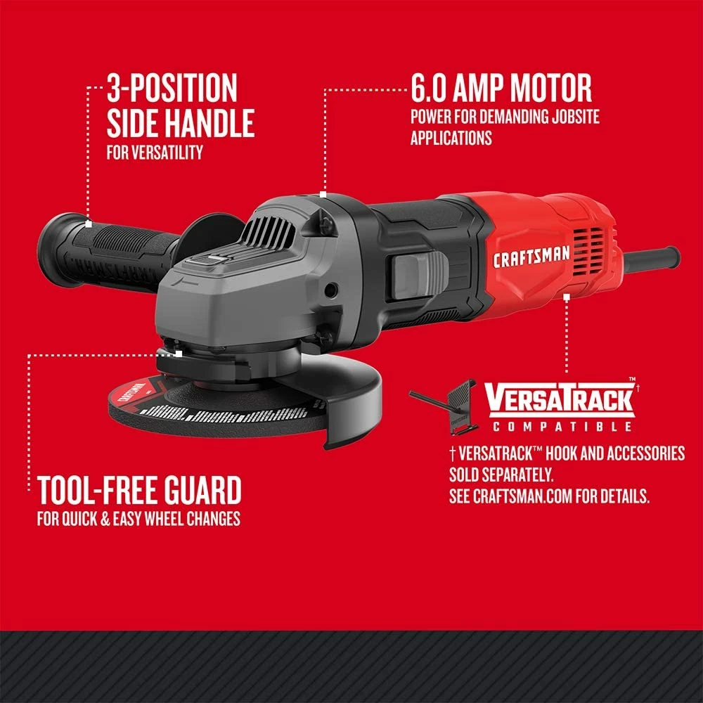 Cheapest ⌛ Craftsman Small Angle Grinder Tool 4-1/2-Inch, 6-Amp (CMEG100) ✨ 4 Cheapest ⌛ Craftsman Small Angle Grinder Tool 4-1/2-Inch, 6-Amp (CMEG100) ✨ - Image 4