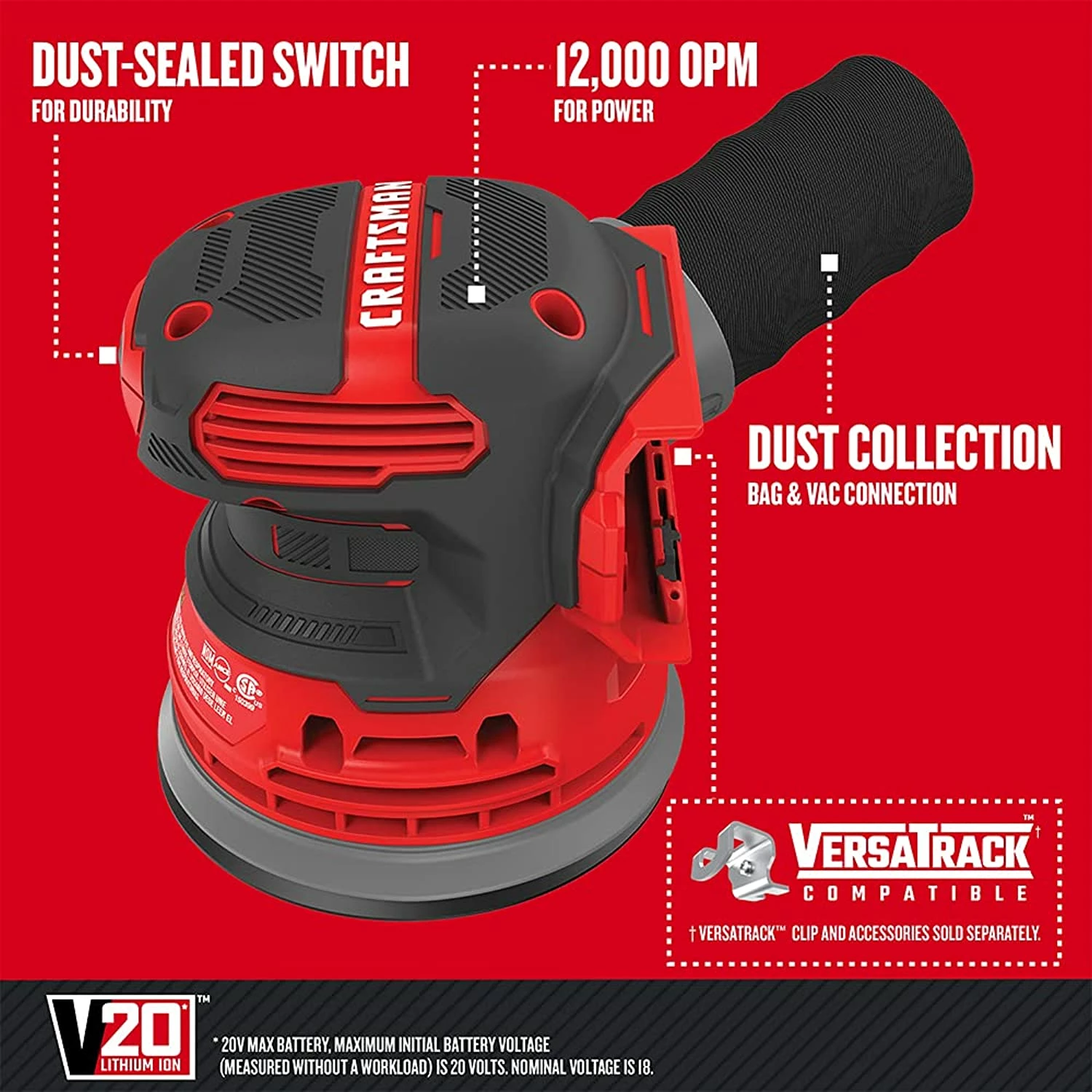 Promo β Craftsman V20 Random Orbit Sander, Tool Only (Cmcw220B) π 3 Promo β Craftsman V20 Random Orbit Sander, Tool Only (Cmcw220B) π - Image 3
