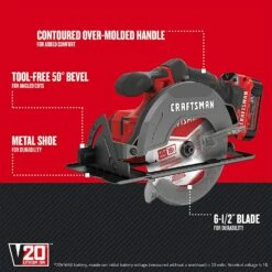 Best Sale π Craftsman V20 6-1/2-Inch Cordless Circular Saw Kit (Cmcs500M1) π₯ 9 Best Sale π Craftsman V20 6-1/2-Inch Cordless Circular Saw Kit (Cmcs500M1) π₯ -Craftsman Tools Sales 61wolIbvWzS.US1500