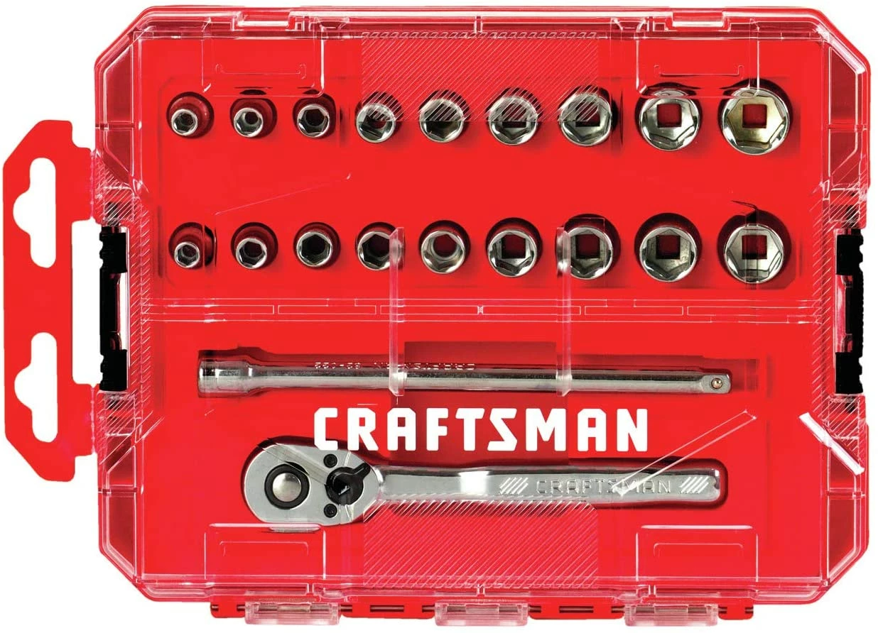Outlet π₯° Craftsman Socket Set, SAE / Metric, 1/4-Inch Drive, 20-Piece (CMMT12008) π 1 Outlet π₯° Craftsman Socket Set, SAE / Metric, 1/4-Inch Drive, 20-Piece (CMMT12008) π