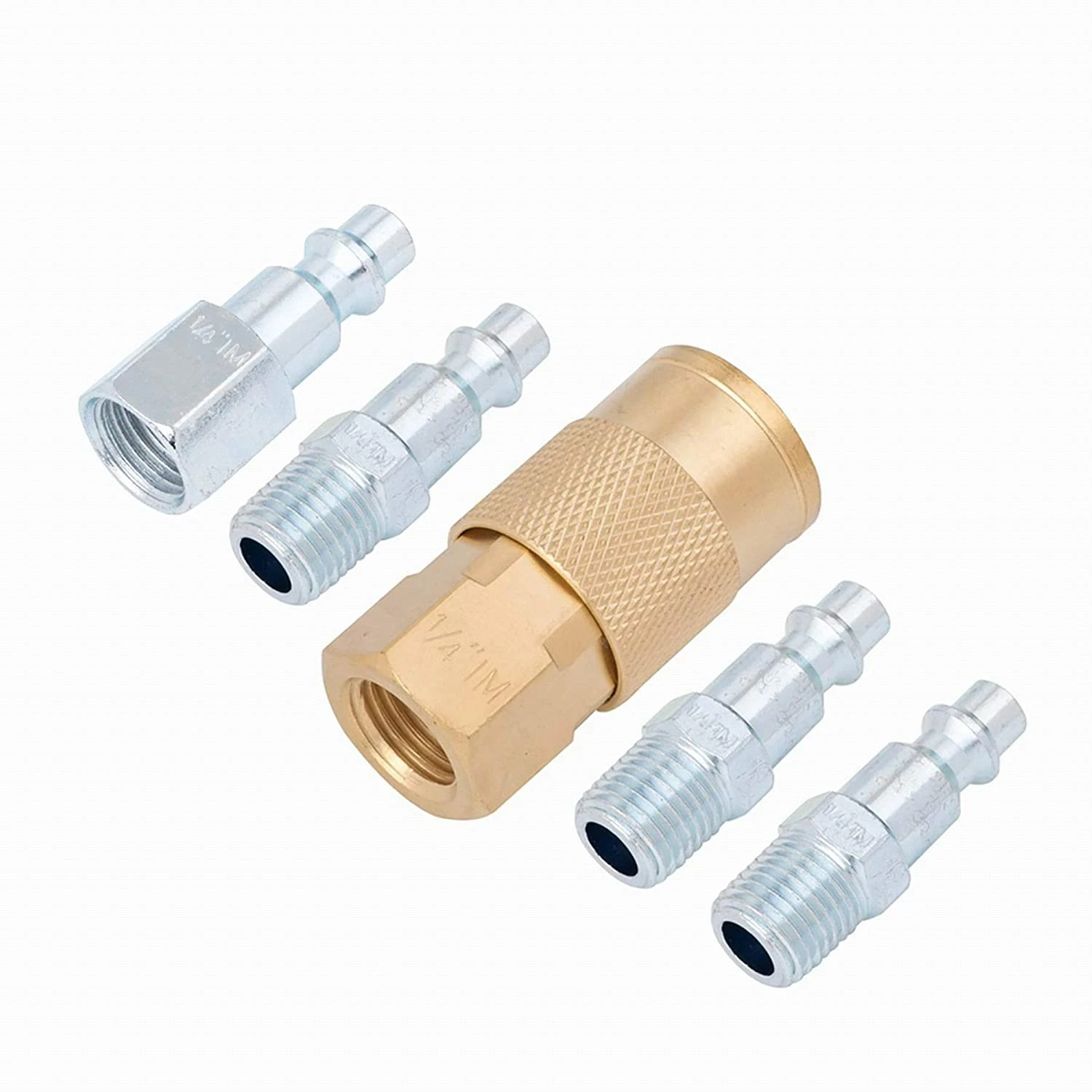 Promo 🥰 Craftsman Cmxztsg1001Nb 5-Piece 1/4-Inch Npt Industrial Coupler/Plug Kit, Brass And Steel ❤️ 1 Promo 🥰 Craftsman Cmxztsg1001Nb 5-Piece 1/4-Inch Npt Industrial Coupler/Plug Kit, Brass And Steel ❤️