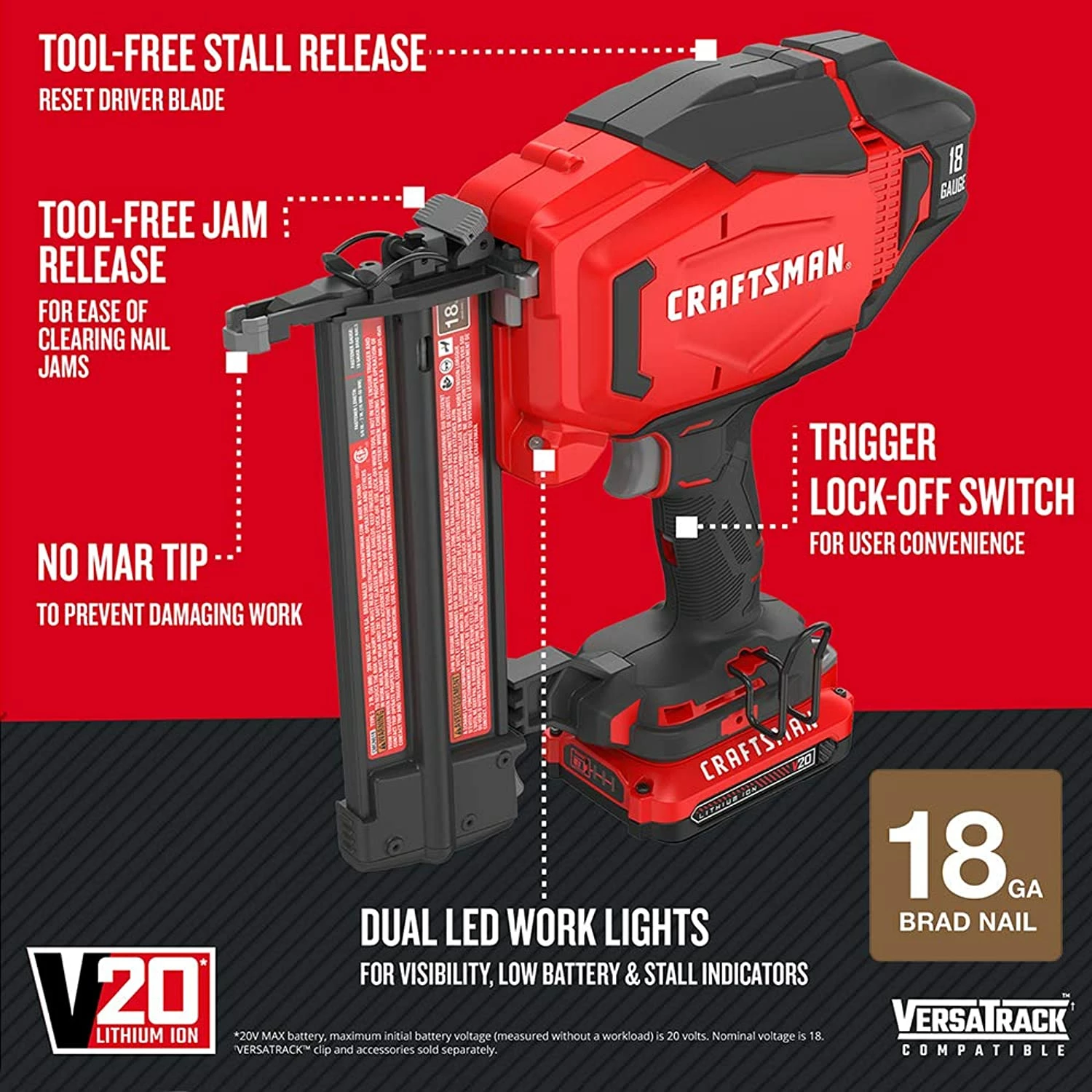 Best Pirce π Craftsman V20 Cordless Brad Nailer Kit, 18Ga (Cmcn618C1) βοΈ 5 Best Pirce π Craftsman V20 Cordless Brad Nailer Kit, 18Ga (Cmcn618C1) βοΈ - Image 5