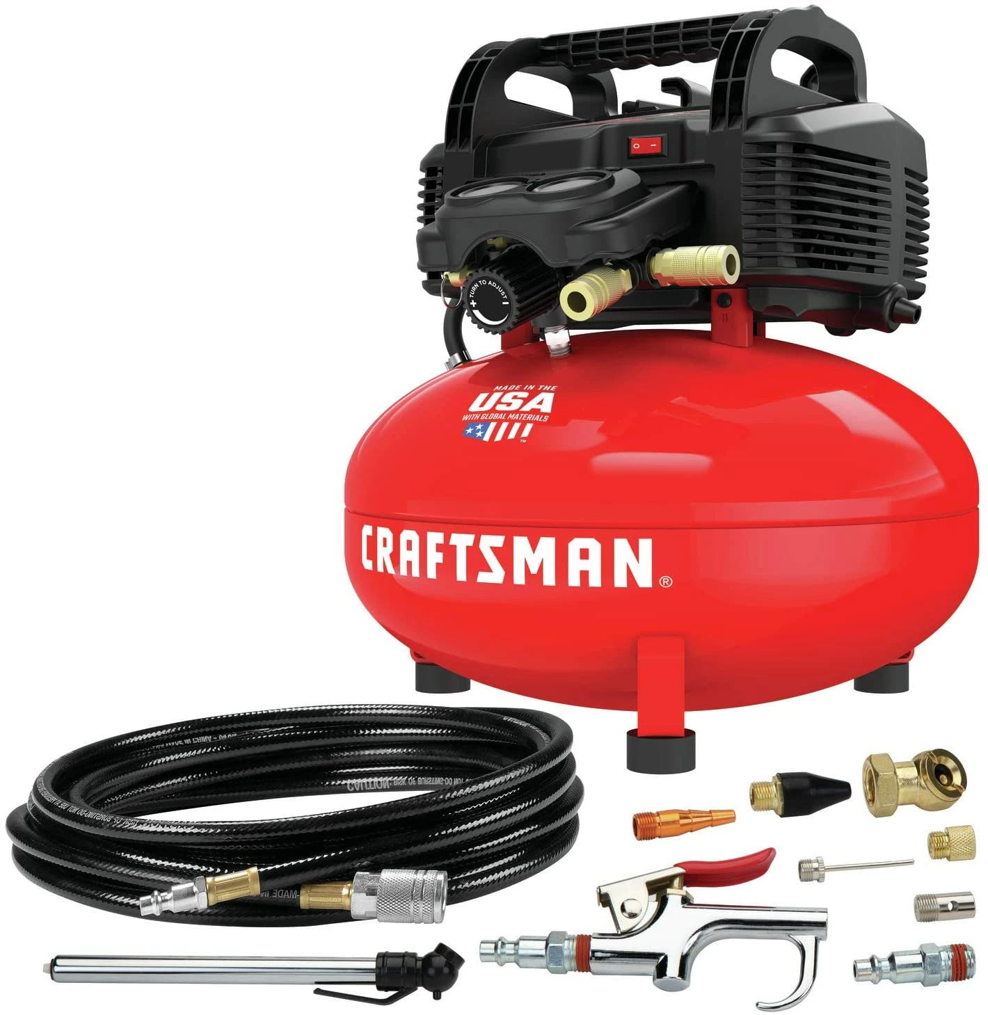 Buy π₯ Craftsman Air Compressor, 6 Gallon, Pancake, Oil-Free with 13 Piece Accessory Kit (CMEC6150K) π 1 Buy π₯ Craftsman Air Compressor, 6 Gallon, Pancake, Oil-Free with 13 Piece Accessory Kit (CMEC6150K) π