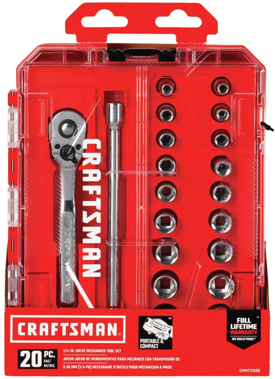 Outlet π₯° Craftsman Socket Set, SAE / Metric, 1/4-Inch Drive, 20-Piece (CMMT12008) π 5 Outlet π₯° Craftsman Socket Set, SAE / Metric, 1/4-Inch Drive, 20-Piece (CMMT12008) π - Image 5