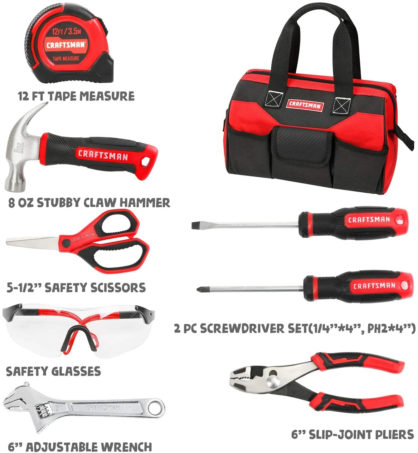 Brand new ❤️ Craftsman 8-Piece Kids Junior Tool Set with Tool Bag, Real Tools 👍 5 Brand new ❤️ Craftsman 8-Piece Kids Junior Tool Set with Tool Bag, Real Tools 👍 - Image 5
