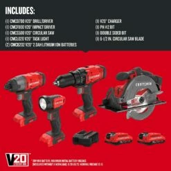 Wholesale 👏 Craftsman V20 Cordless Drill Combo Kit, 4 Tool (Cmck401D2) ⭐ -Craftsman Tools Sales 81WqKzdctUS.US1500