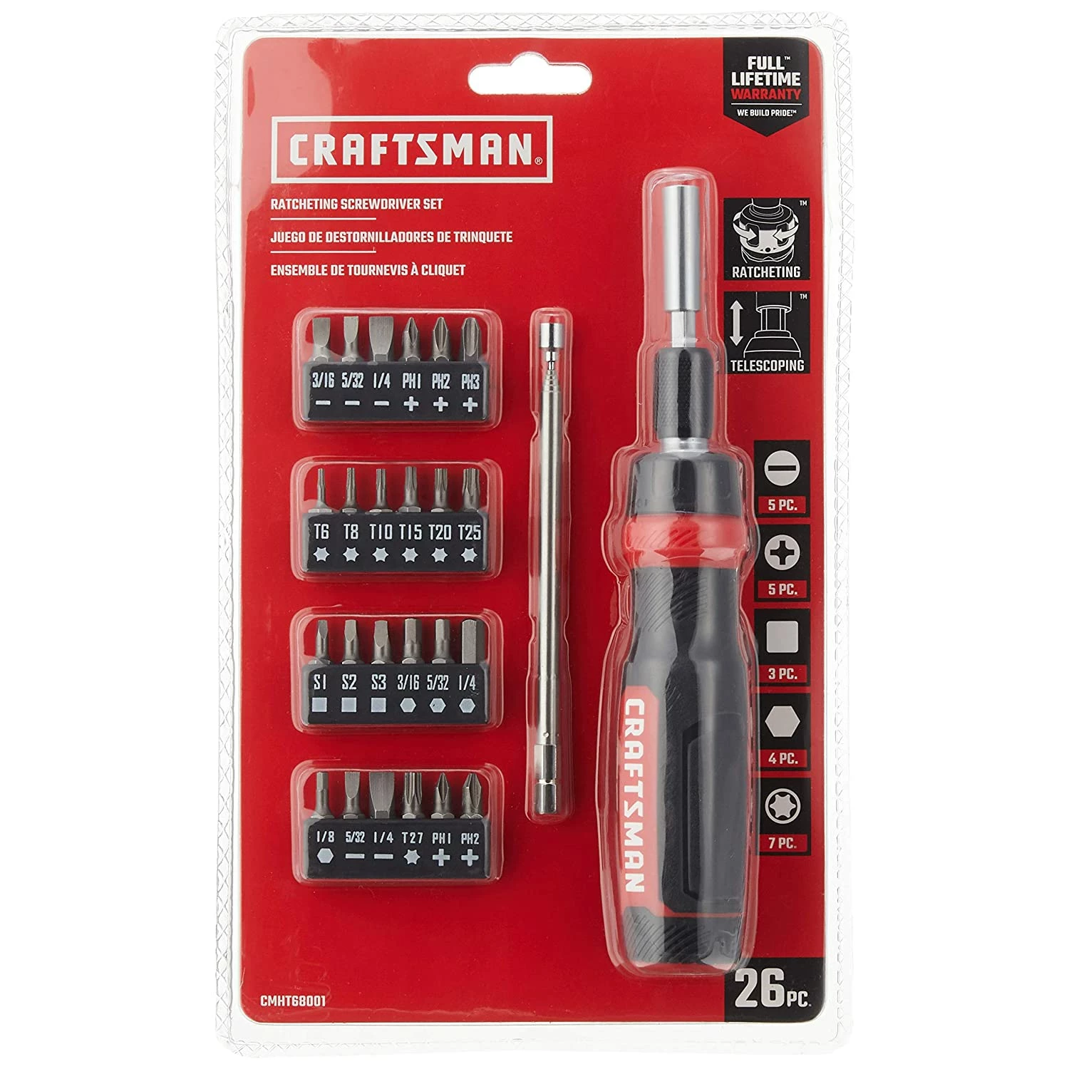Brand new π Craftsman Ratcheting Screwdriver Set, 26-Piece (Cmht68001) β€οΈ 1 Brand new π Craftsman Ratcheting Screwdriver Set, 26-Piece (Cmht68001) β€οΈ