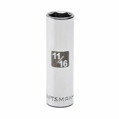 Deals ⌛ Craftsman 1/2" Drive 6 pt. 11/16" Deep Socket ❤️