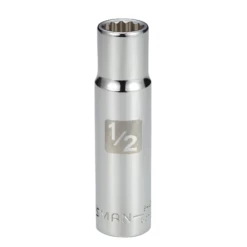 Outlet 👏 Craftsman 1/2" 1/2" drive 12 pt. Deep Easy-To-Read Socket ⌛
