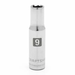 Outlet 🔥 Craftsman 9mm 3/8" Drive 6 pt. Easy-To-Read Deep Socket 👏
