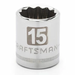 Outlet ⭐ Craftsman 15mm x 3/8" Drive 12 pt. Easy-to-Read Socket 🤩