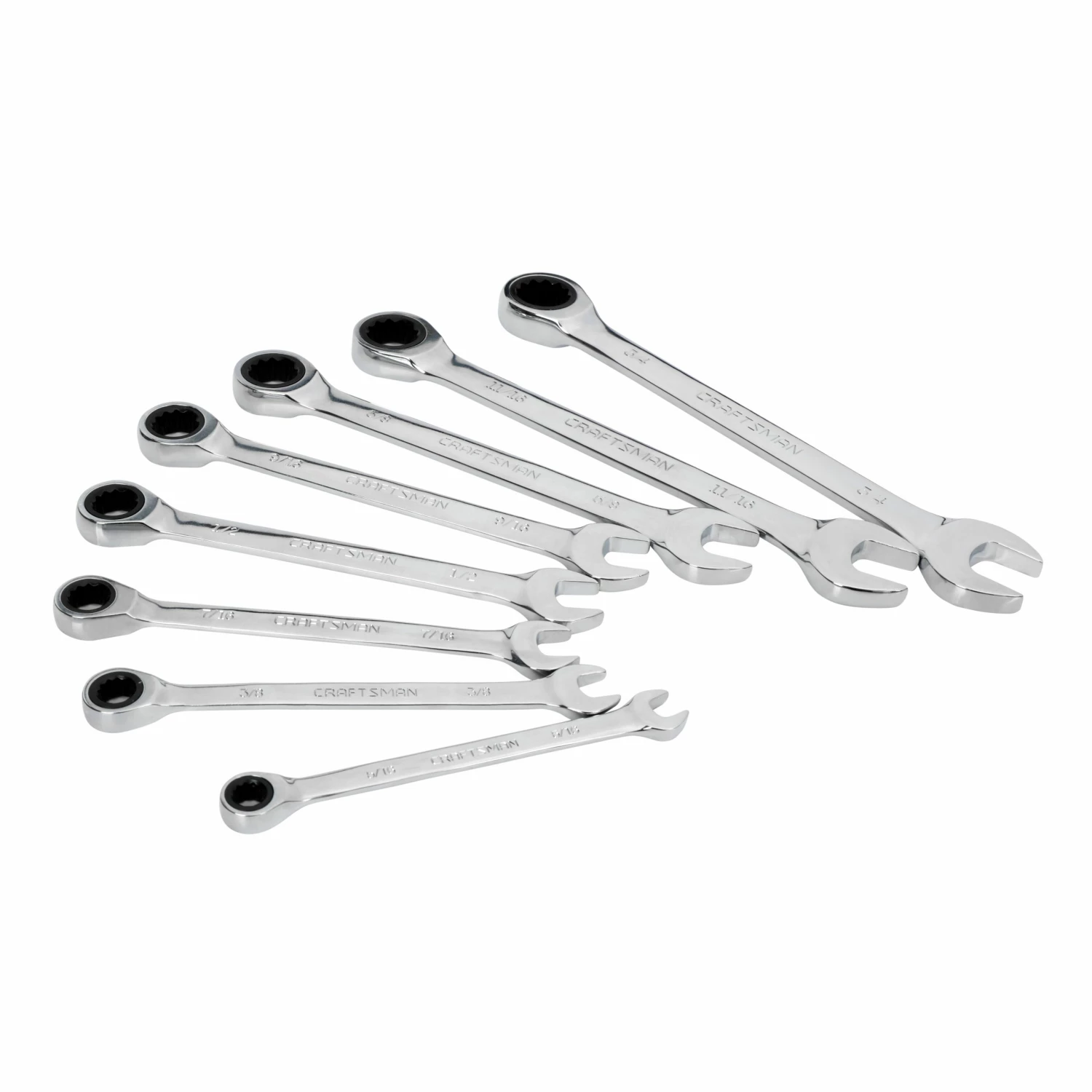Outlet π€© Craftsman 8 pc. 144-Position Inch Ratcheting Combination Wrench Set π₯° 1 Outlet π€© Craftsman 8 pc. 144-Position Inch Ratcheting Combination Wrench Set π₯°