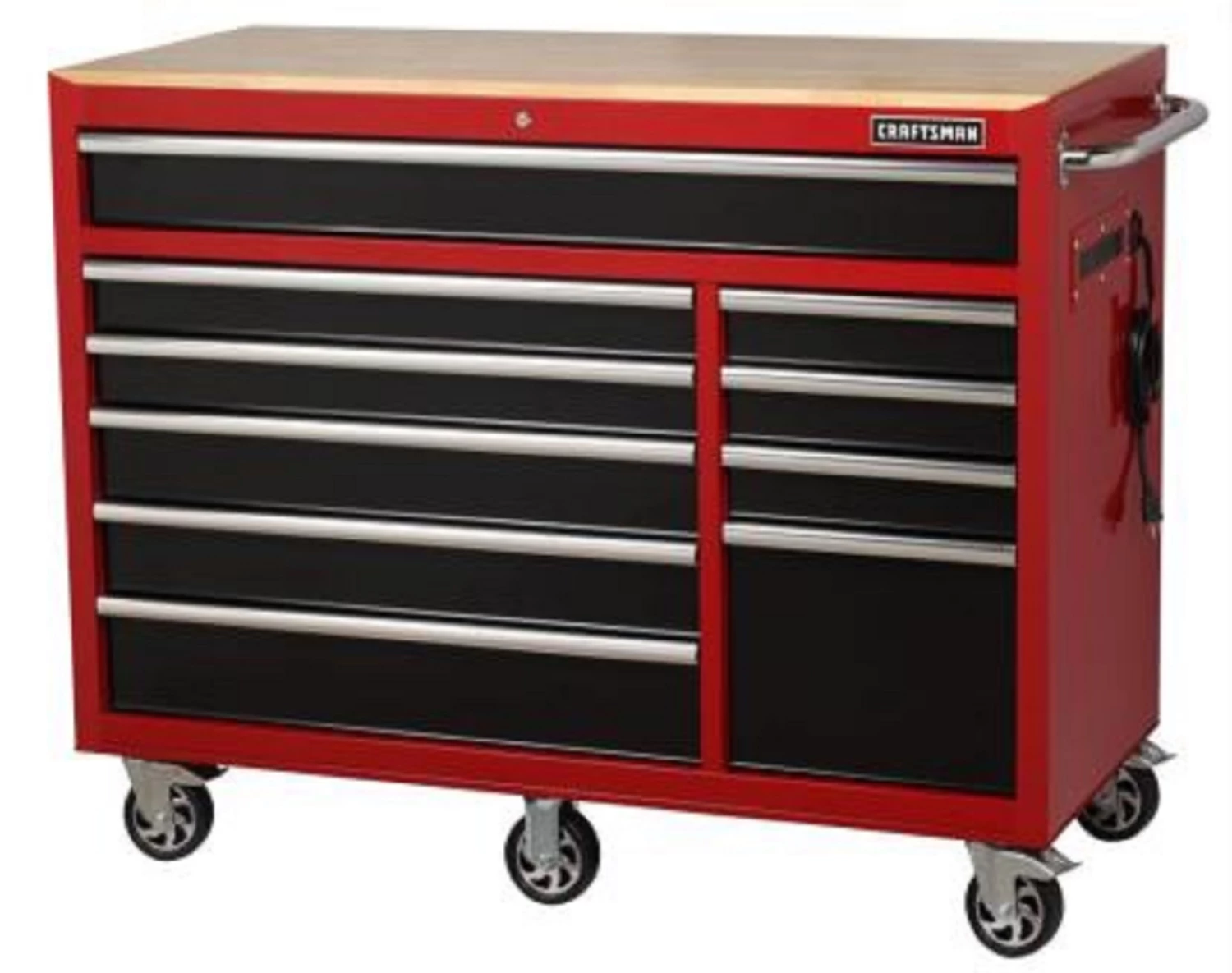 Best reviews of π Craftsman 56” 10 Drawer Rolling Cabinet with Wood Top - Red β 1 Best reviews of π Craftsman 56” 10 Drawer Rolling Cabinet with Wood Top - Red β