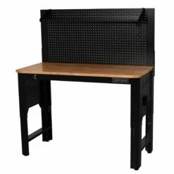 Alternative view of Coupon ❤️ Craftsman 48 in. Adjustable Height Workbench with Pegboard and LED Light ✔️