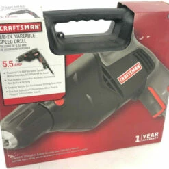 Promo ✔️ Craftsman NEW! CRAFTSMAN 3/8" VARIABLE SPEED 0-1500 RPM DRILL, 5.5 AMP, CASE, 910114 👏