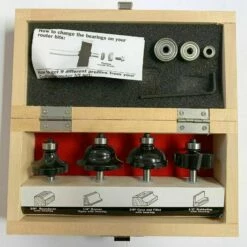 Alternative view of Top 10 😀 CRAFTSMAN 32124 4PC 9 Profile Carbide Tipped Edge Forming Router Bit Set ❤️