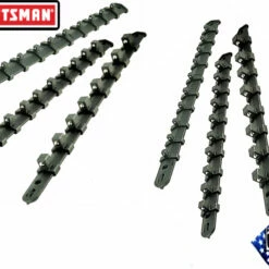 Best Sale 🔔 Craftsman 6pc CRAFTSMAN SOCKET HOLDER RAILS RACKS 1/4 3/8" 1/2" MOUNTABLE USA MADE BLACK ✔️