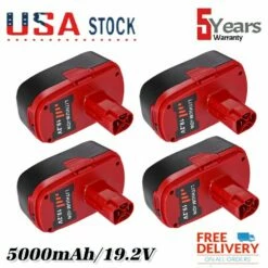 Buy π Craftsman 4PCS 19.2Volt PP2030 For Craftsman C3 5.0Ah Lithium-Ion Battery 11375 130279005 π