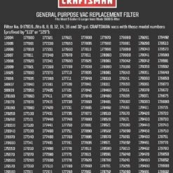 Best deal 𧨠Craftsman General Purpose Red Stripe Vac Cartridge Filter β 5 Best deal 𧨠Craftsman General Purpose Red Stripe Vac Cartridge Filter β -Craftsman Tools Sales spin prod 951155312